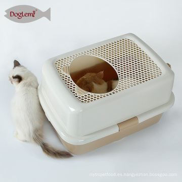 Caja de arena respetuosa del medio ambiente linda al por mayor del gato, Fashional fácil de limpiar la caja del baño del gato